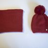 4D__2315 CAPPELLO SCIARPA ROSSO BAMBINA
